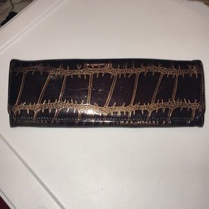 Big Buddha Extra long chocolate brown wallet.